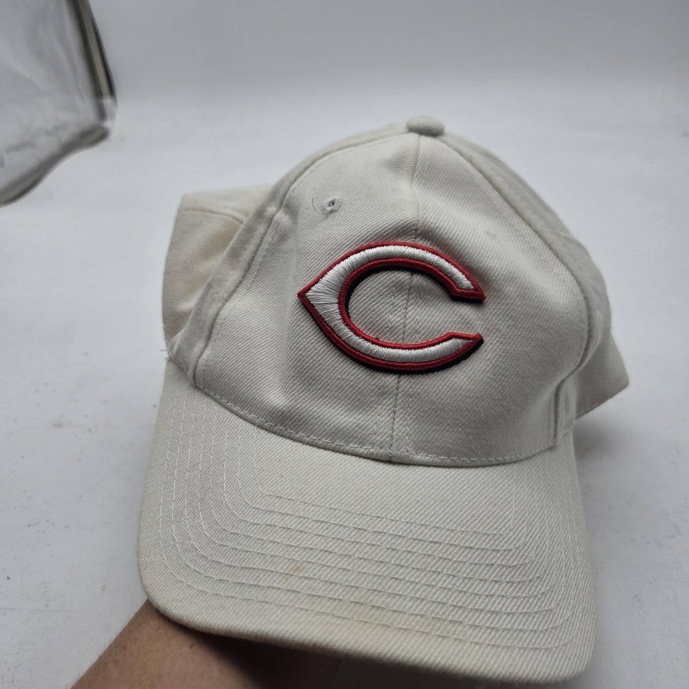 Cincinnati Reds Hat Cap Strap Back Mens One Size White MLB Baseball Puma